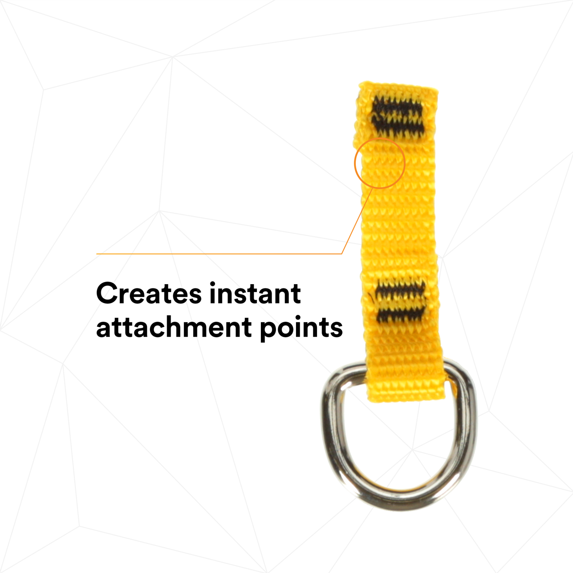3M DBI-SALA D-ring Attachment - 0.5 in x 2.25 in - 10 ea/Pack - 1500003