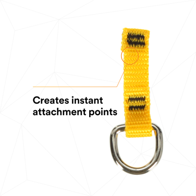 3M DBI-SALA D-ring Attachment - 0.5 in x 2.25 in - 10 ea/Pack - 1500003