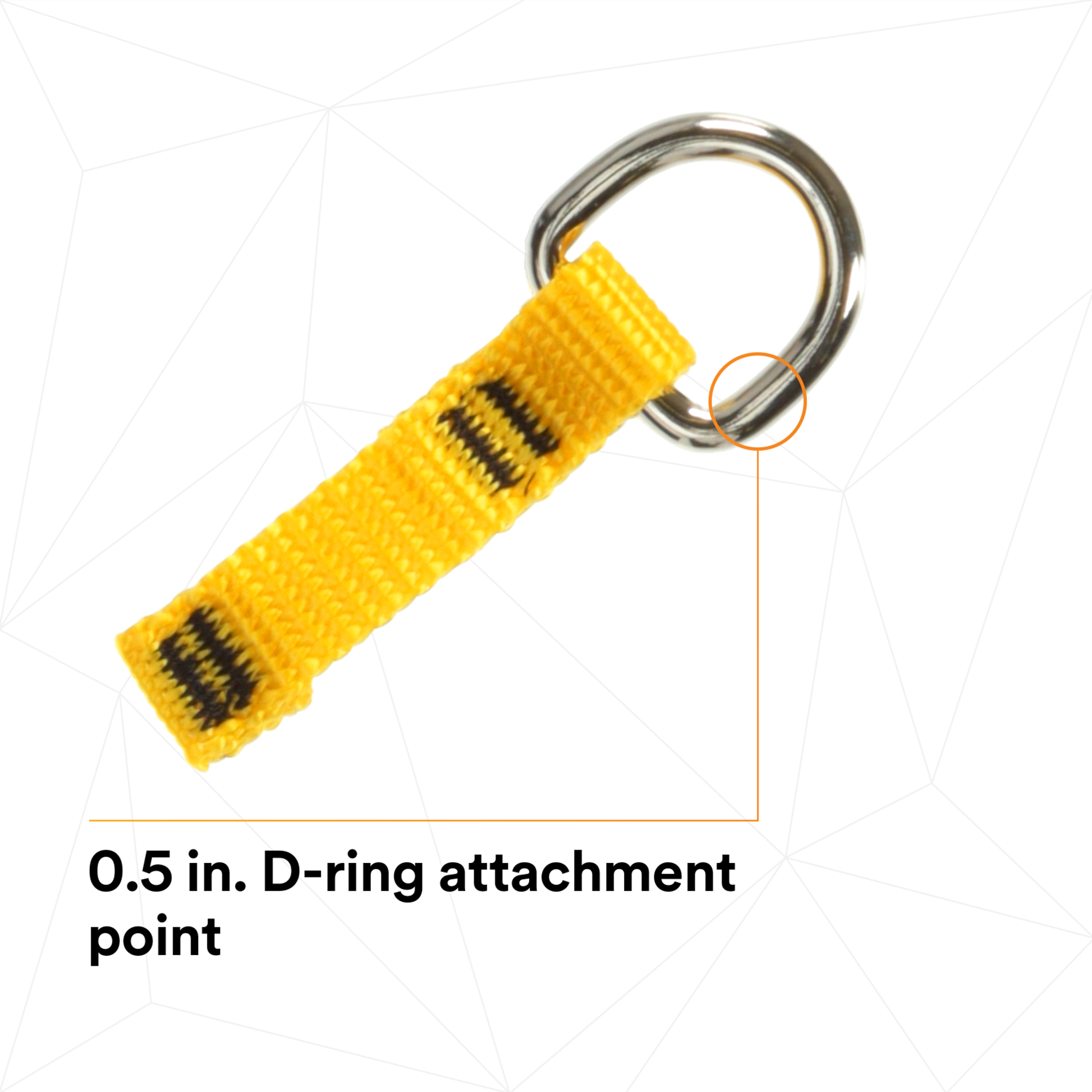3M DBI-SALA D-ring Attachment - 0.5 in x 2.25 in - 10 ea/Pack - 1500003