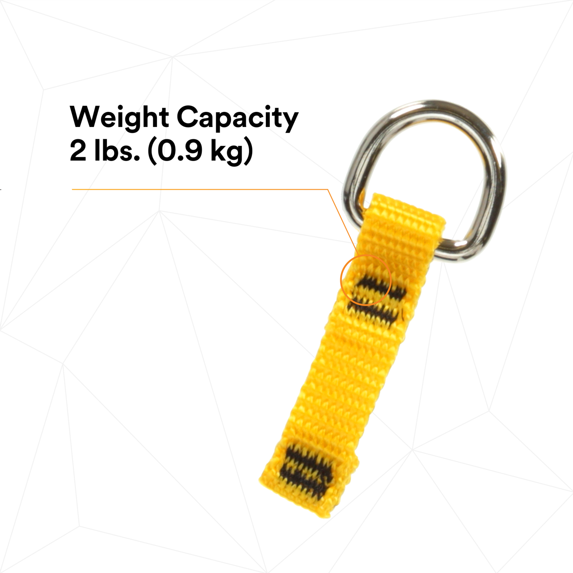3M DBI-SALA D-ring Attachment - 0.5 in x 2.25 in - 10 ea/Pack - 1500003