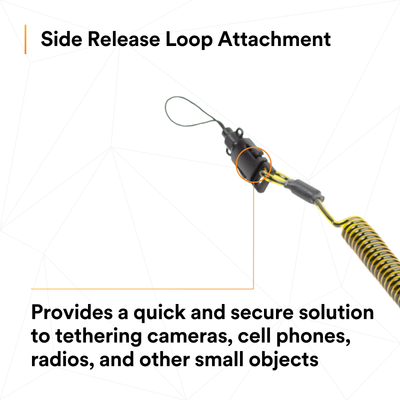3M Clip2Loop Coil Tool Tether - 2 lb Capacity - 7 - 34 in - 10 ea/Pack - 1500060
