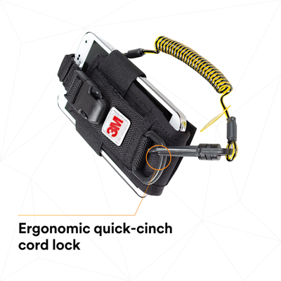 3M DBI-SALA Adjustable Radio/Cell Phone Holster - Clip2Loop Coil Tether - Micro D-Ring - 1500089