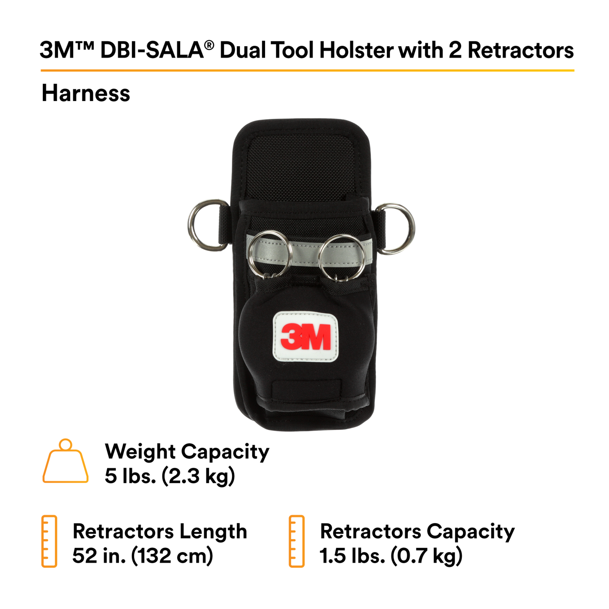 3M DBI-SALA Dual Tool Holster with 2 Retractors - Harness - 1500109