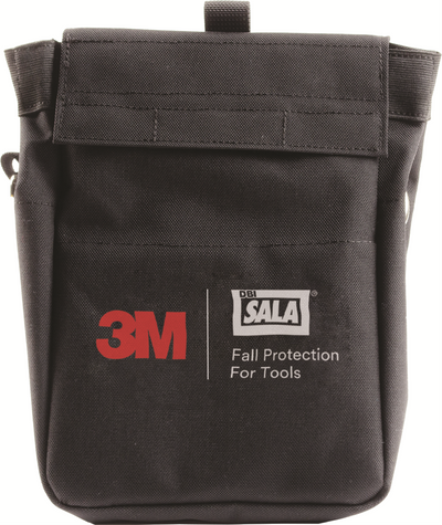 3M Tool Pouch with D-ring and Retractors - Canvas - Black - 7.5 in x 11 in - 1500125