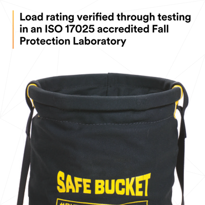 3M Spill Control Safe Bucket with Drawstring Closure - 100 lb Capacity - Canvas - 12.5 in dia x 15 in - 1500133