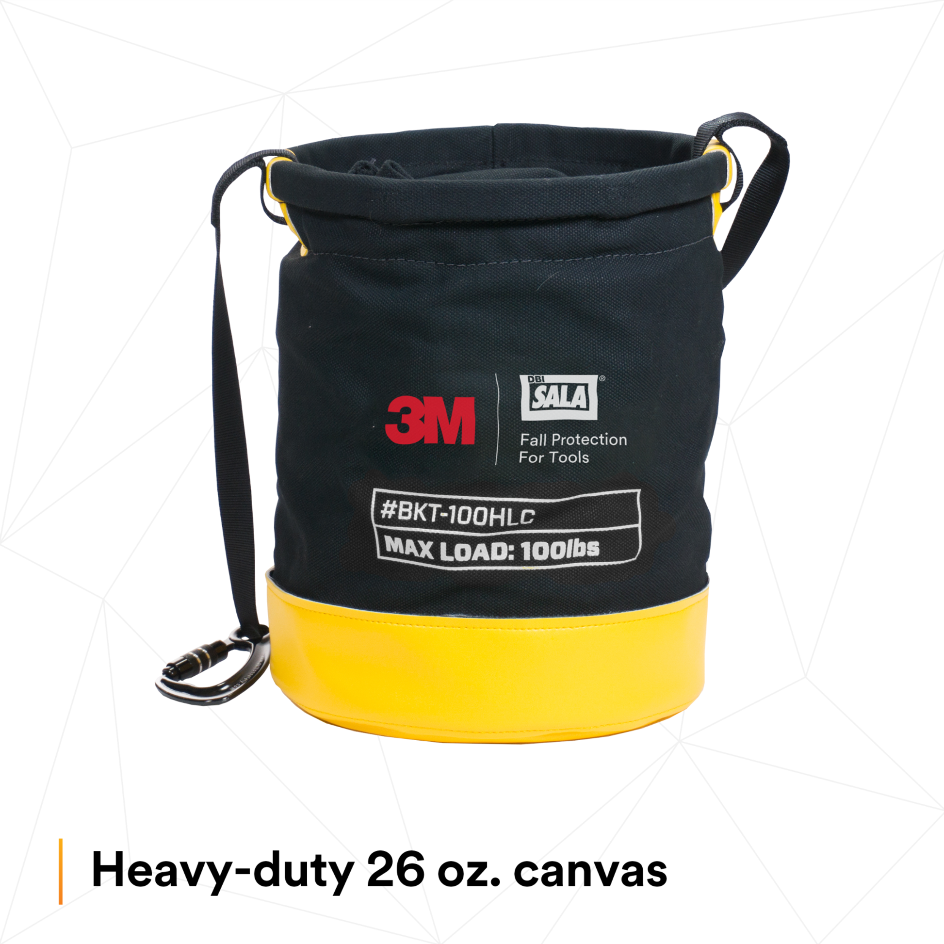 3M Spill Control Safe Bucket with Drawstring Closure - 100 lb Capacity - Canvas - 12.5 in dia x 15 in - 1500133