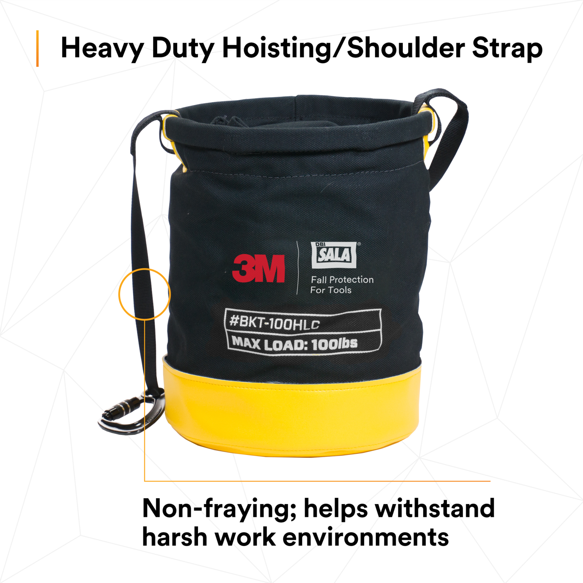 3M Spill Control Safe Bucket with Drawstring Closure - 100 lb Capacity - Canvas - 12.5 in dia x 15 in - 1500133