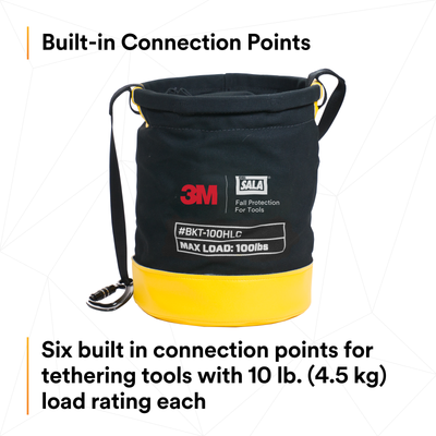 3M Spill Control Safe Bucket with Drawstring Closure - 100 lb Capacity - Canvas - 12.5 in dia x 15 in - 1500133