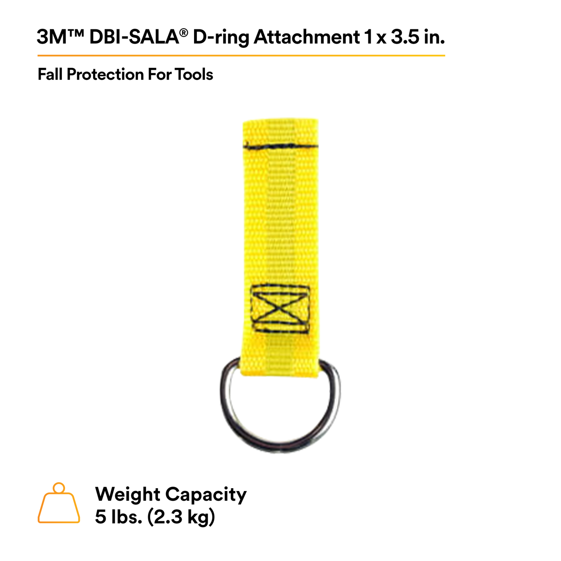 3M DBI-SALA D-Ring Attachment - 1 in x 3.5 in - 10 ea/Pack - 1500007