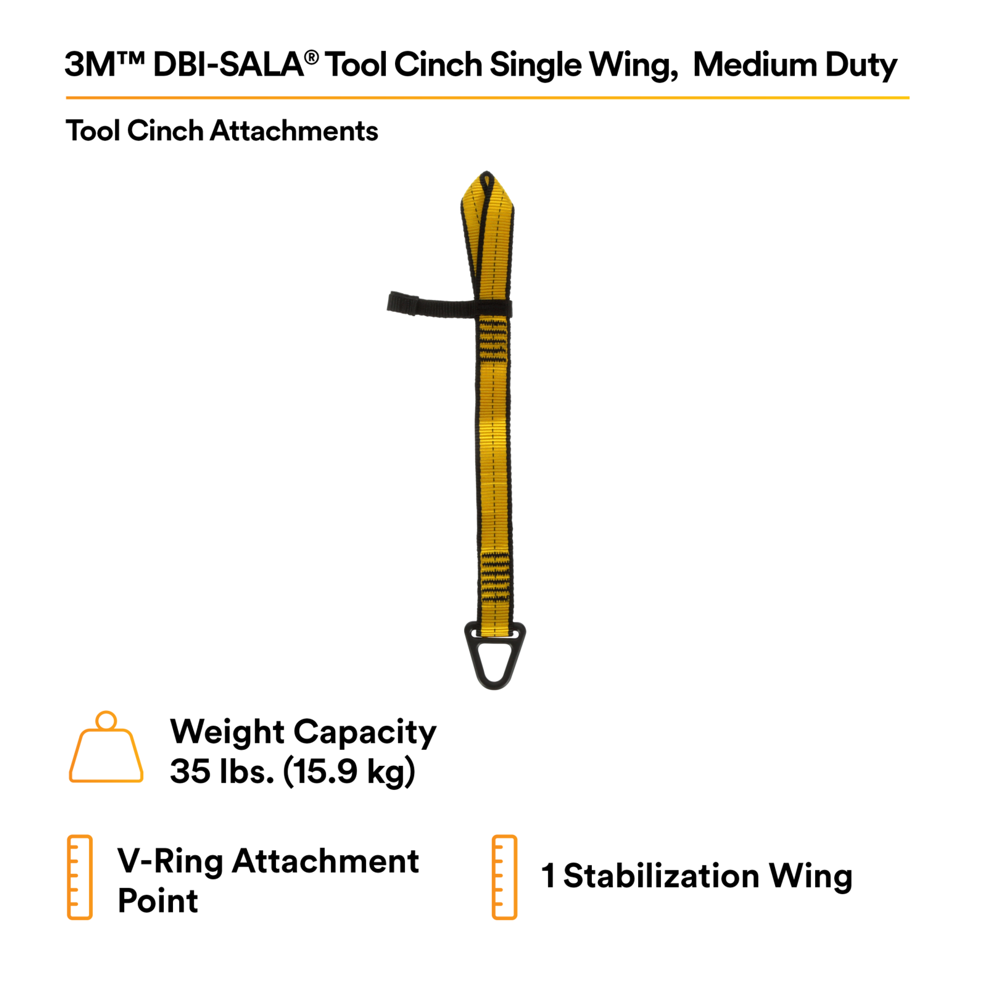 3M Single Wing Cinch Tool Attachment Point - 35 lb Capacity - 1500013