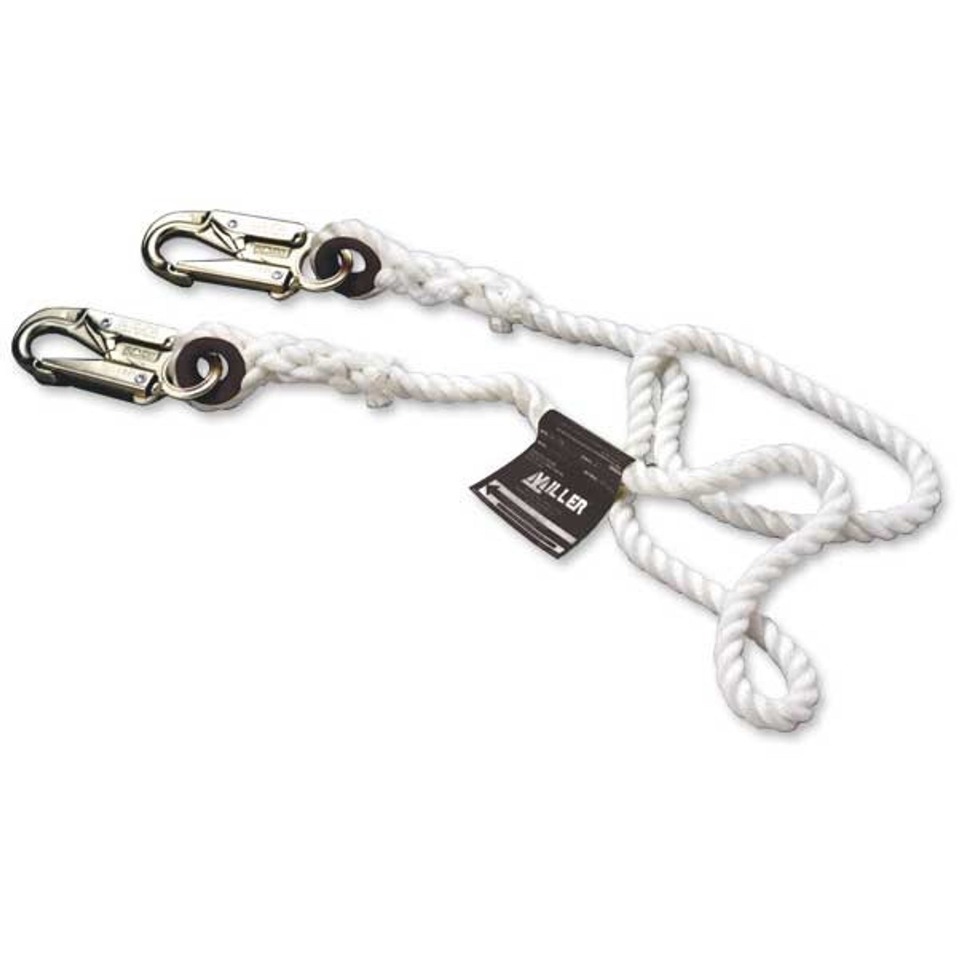 Miller 6 ft. Restraint Lanyard - 2 Locking Snap Hooks, 5/8-in. Nylon - 201RLS-2-Z7/6FTWH
