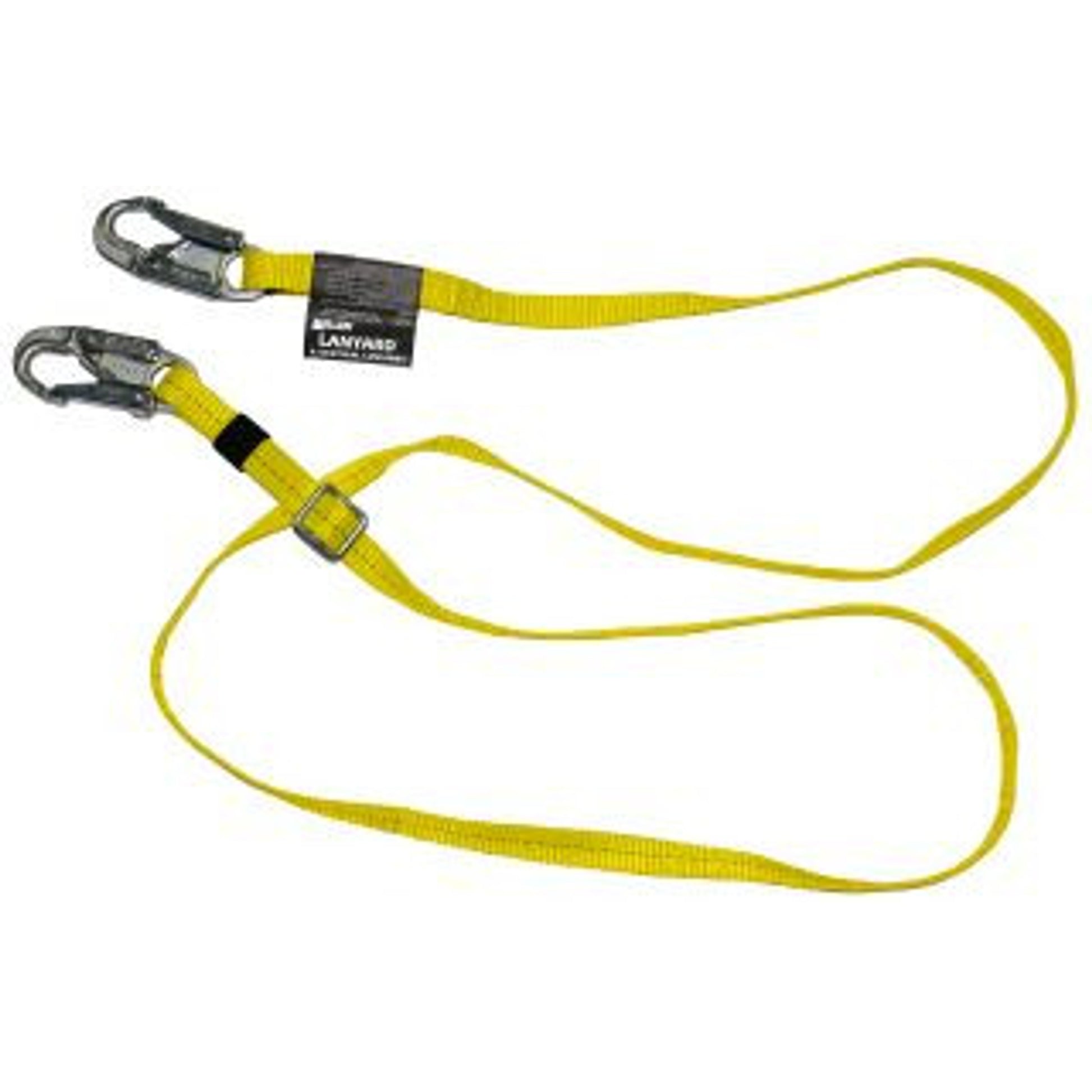 Miller Adjustable 6 ft. Lanyard w/2 Locking Snap Hooks - Yellow- 210WLS-Z7/6FTYL