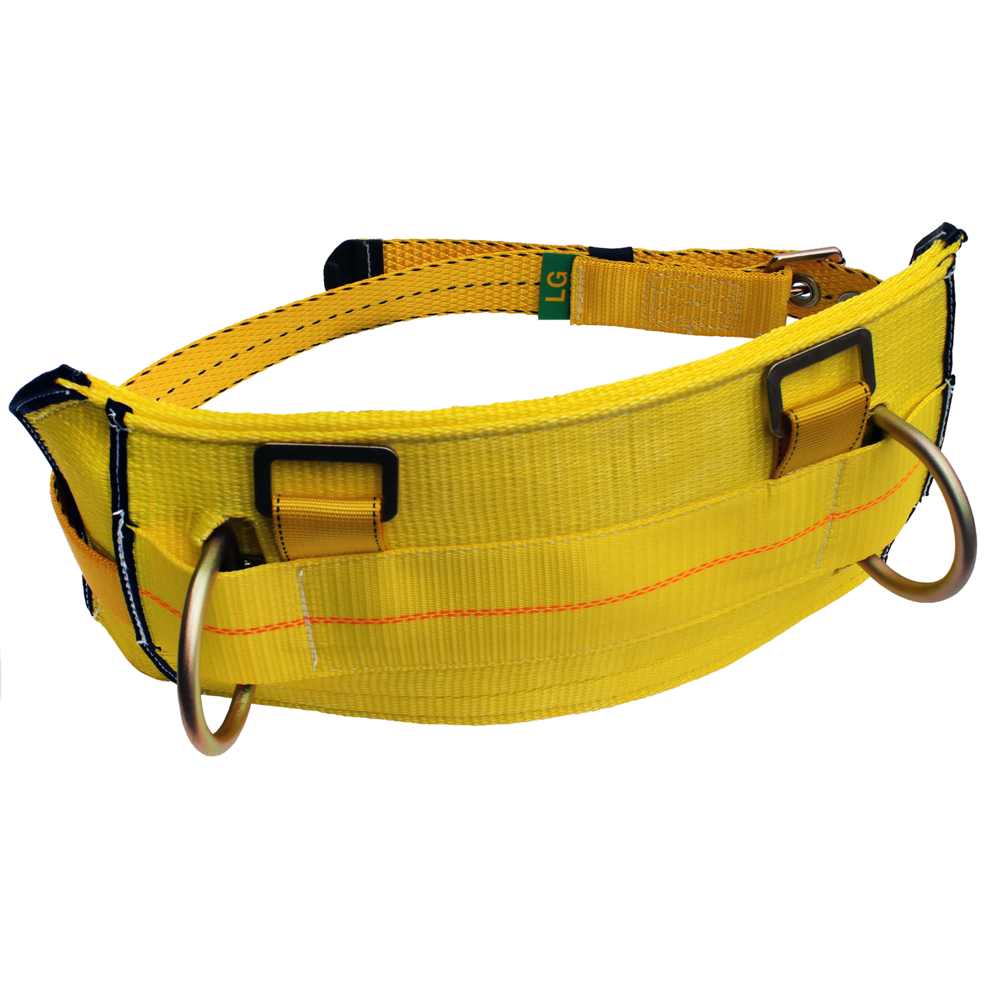 3M DBI-SALA Derrick Tongue Buckle Positioning Belt with Pass-Thru Harness Connector - Yellow - X-Large - 1000545