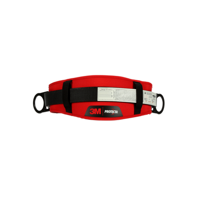 3M Protecta Tongue Buckle Positioning Belt with Hip Pad - Red - Small - 1091013