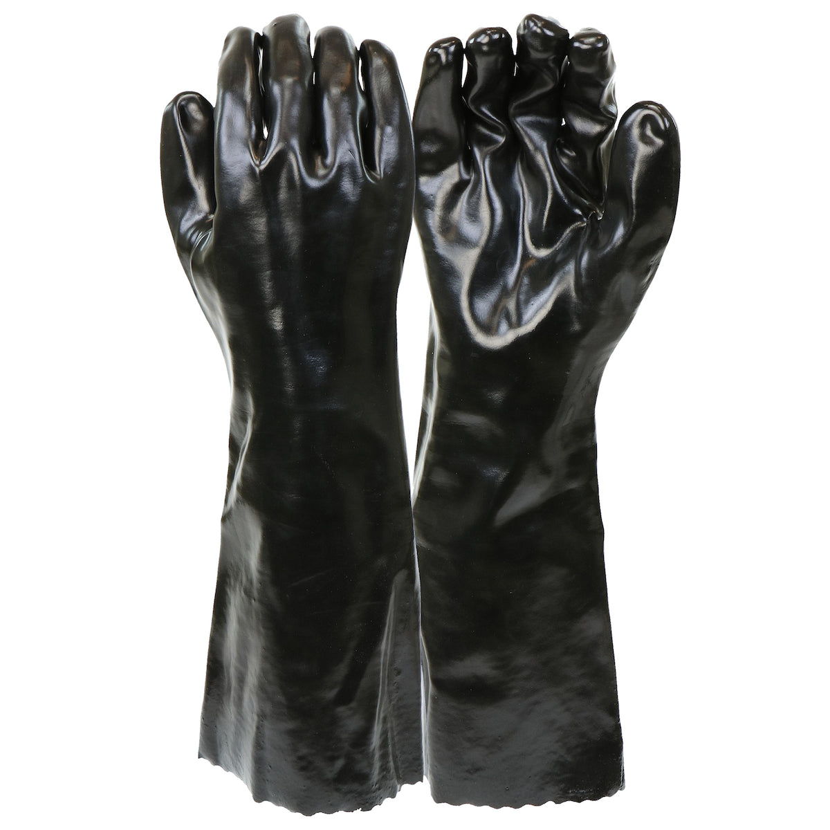 PIP PVC Dipped Glove w/Interlock Liner & Smooth Finish - 18" Length - Black - 1/DZ - 330-WC1087