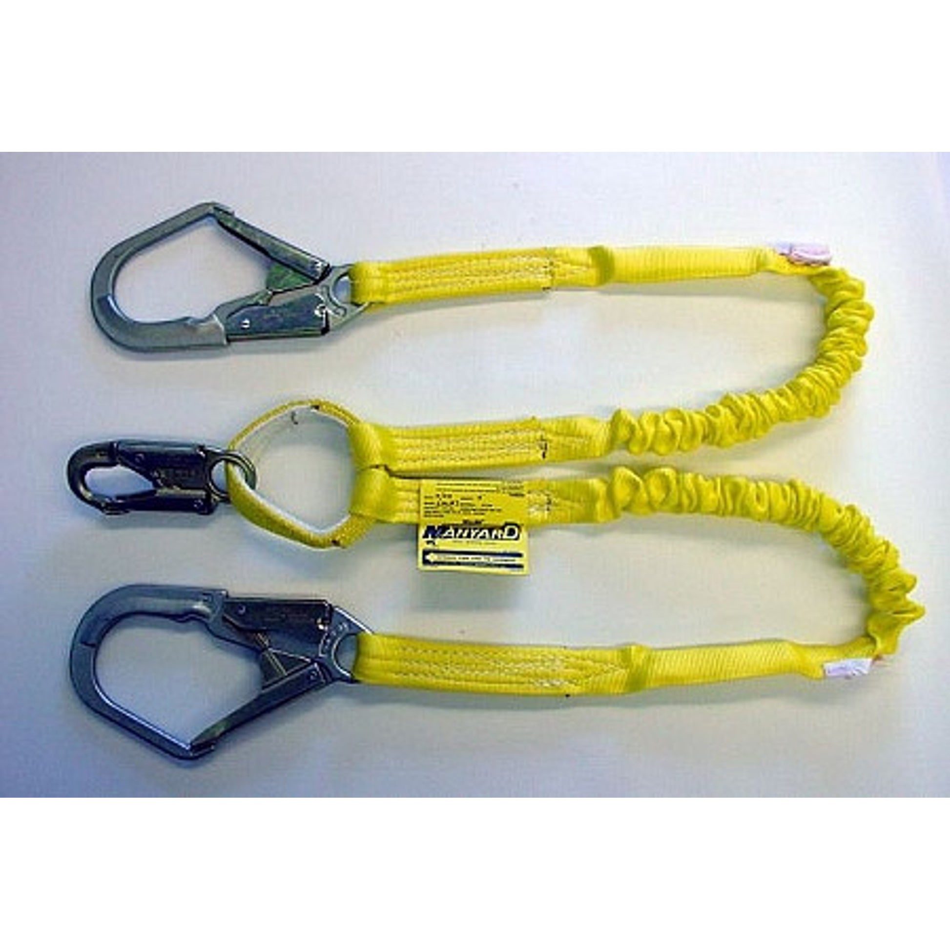 Miller 6 ft. Manyard Double Leg Lanyard w/ 1 Snap Hook and 2 Rebar Hooks - 231WRS-Z7/6FTYL