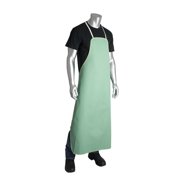 PIP Aprons FR Green Cotton Sateen Apron - 12/EA - 392-PIP11-GA2436G-1P