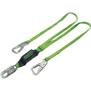 Miller 6 ft. Double Leg Lanyard w/ 3 Locking Snap Hooks - 8798-Z7/6FTYL