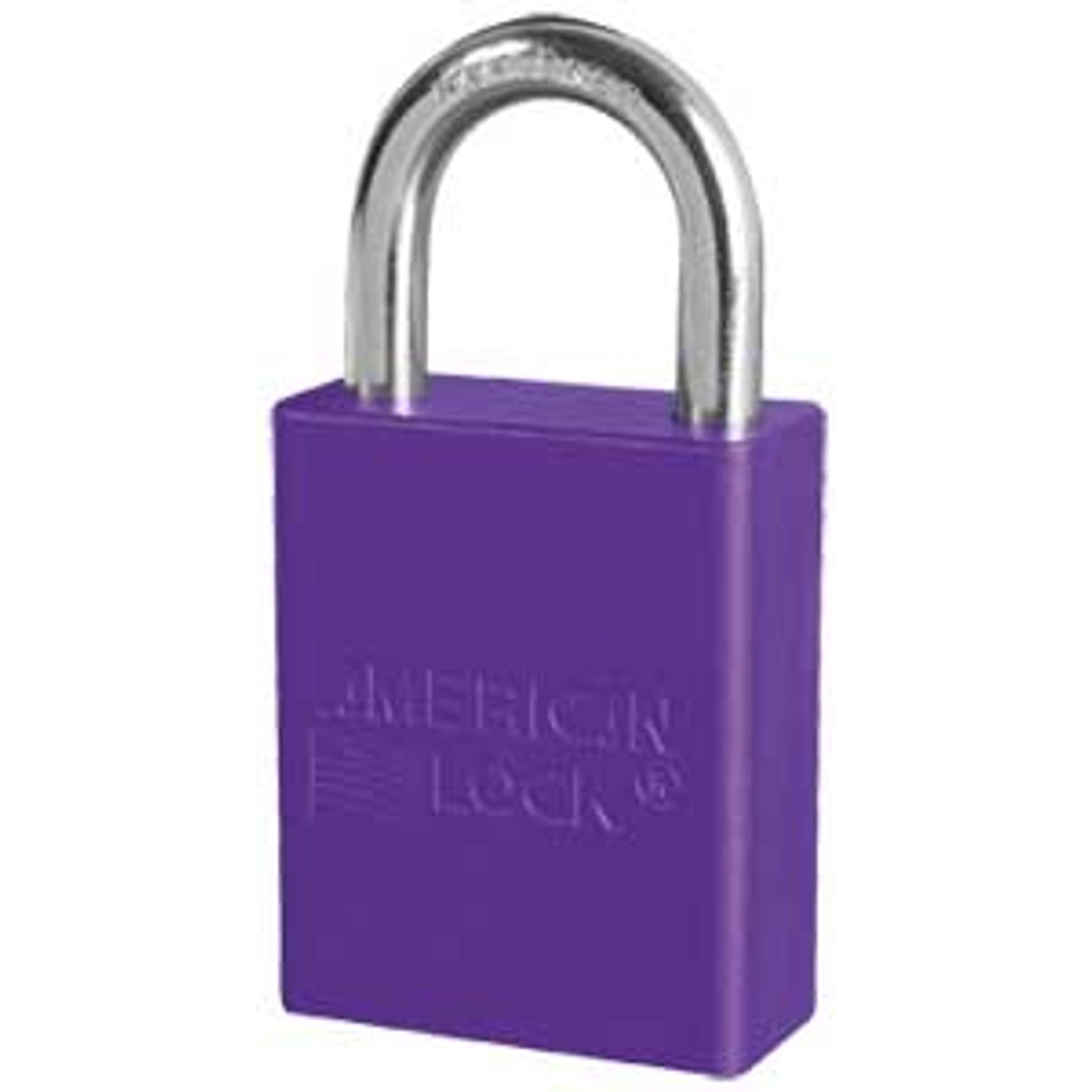 AMERICAN LOCK MODEL NO A1105 ANODIZED ALUMINUM SAFETY PADLOCK - AMERICAN LOCK MODEL NO A1105 ANODIZED ALUMINUM SAFETY PADLOCK, 1”, Anodized Aluminum
