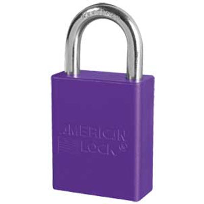 AMERICAN LOCK MODEL NO A1105 ANODIZED ALUMINUM SAFETY PADLOCK - AMERICAN LOCK MODEL NO A1105 ANODIZED ALUMINUM SAFETY PADLOCK, 1”, Anodized Aluminum