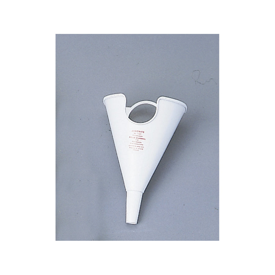 Justrite Funnel For Pouring Fits Poly Safety Cans 14065 And 14160 - White Polyethylene - 11201