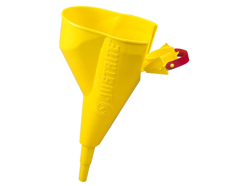 Justrite Funnel For Steel Type I Safety Cans Only - Sizes 1 Gallon And Above - Yellow Polypropylene - 11202Y