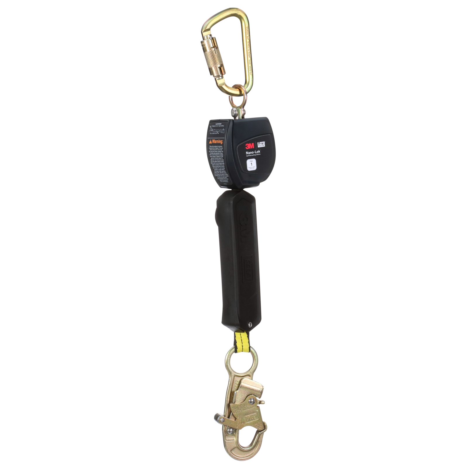 3M DBI-SALA Nano-Lok Personal Self-Retracting Lifeline with Anchor Hook - Web Steel Snap Hook - - 6 ft. - Class 1 - ANSI - 3100520
