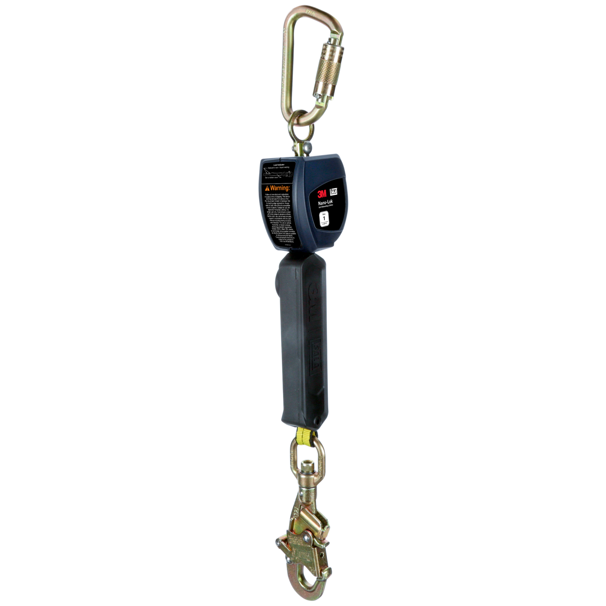 3M DBI-SALA Nano-Lok Personal Self-Retracting Lifeline with Anchor Hook - Web Steel Swivel Snap - - 6 ft. - Class 1 - ANSI - 3100521