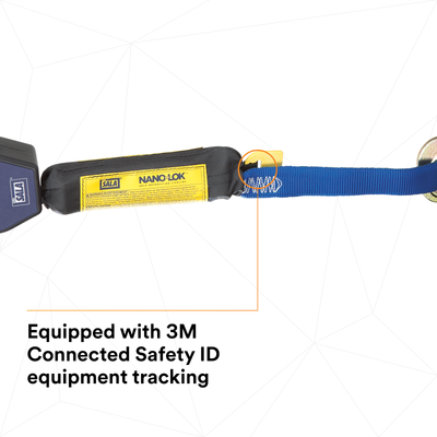 3M DBI-SALA Nano-Lok Tie-Back Twin-Leg Personal Self-Retracting Lifeline - Web - 9 ft - 3101374