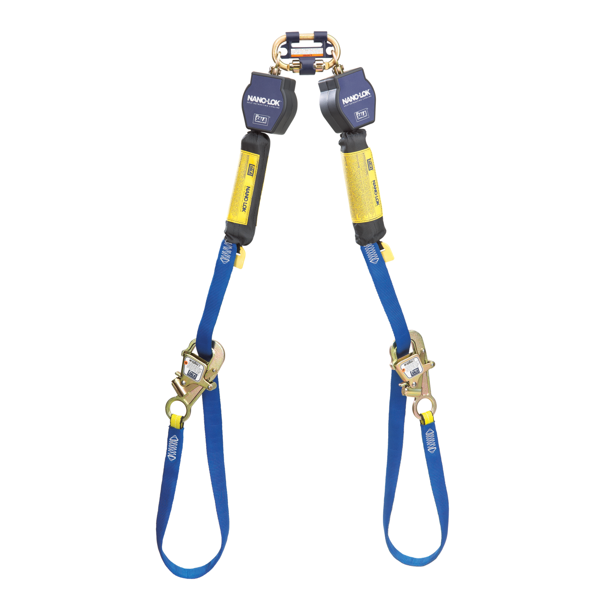 3M DBI-SALA Nano-Lok Tie-Back Twin-Leg Personal Self-Retracting Lifeline - Web - 9 ft - 3101374
