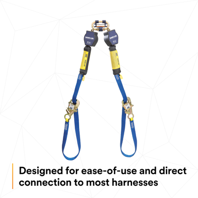 3M DBI-SALA Nano-Lok Tie-Back Twin-Leg Personal Self-Retracting Lifeline - Web - 9 ft - 3101374