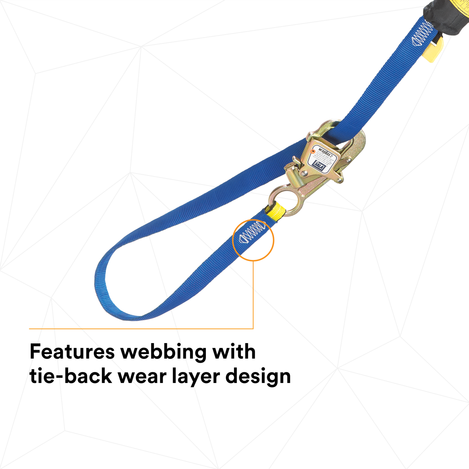 3M DBI-SALA Nano-Lok Tie-Back Twin-Leg Personal Self-Retracting Lifeline - Web - 9 ft - 3101374