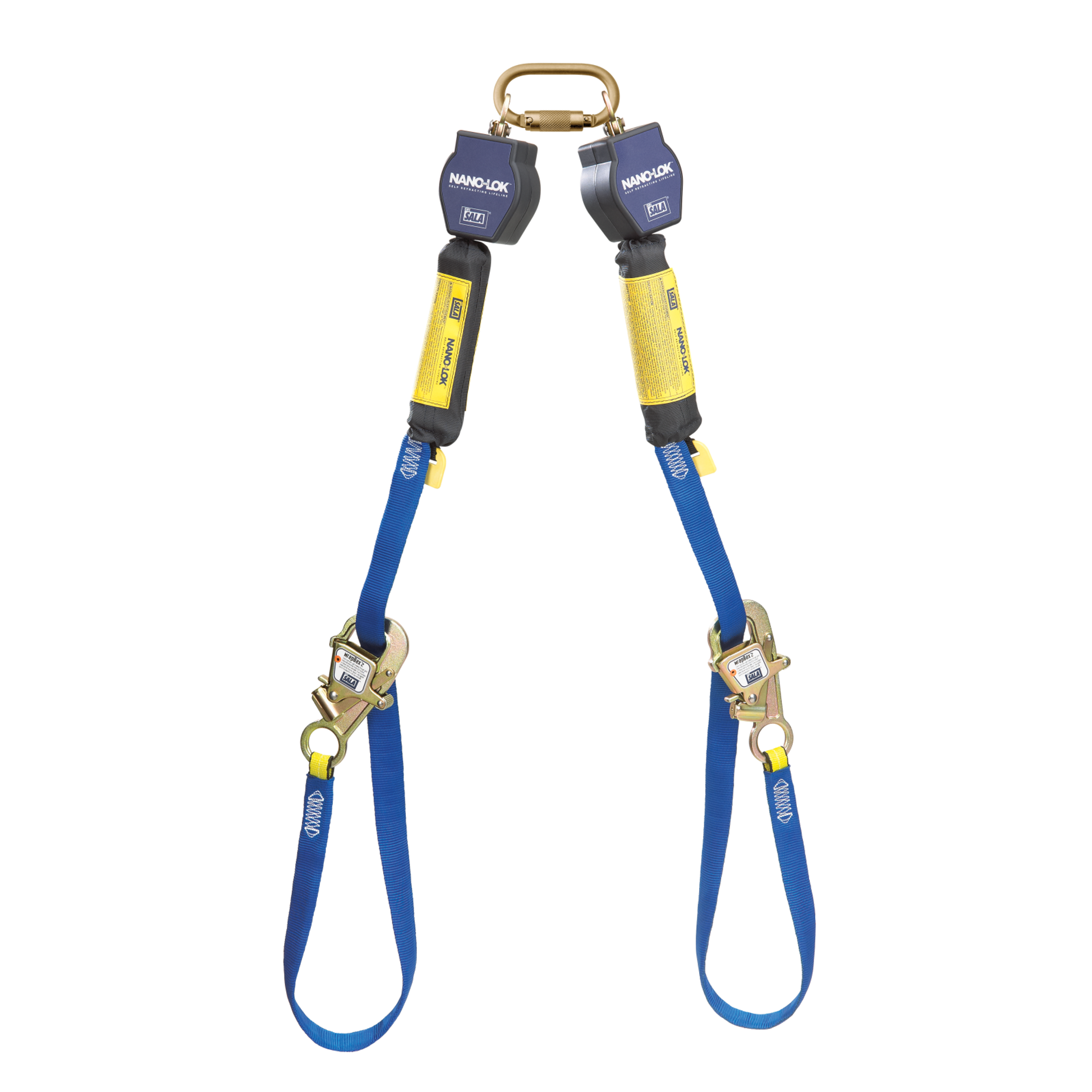 3M DBI-SALA Nano-Lok Tie-Back Twin-Leg Personal Self-Retracting Lifeline - Web - 9 ft - 3101373