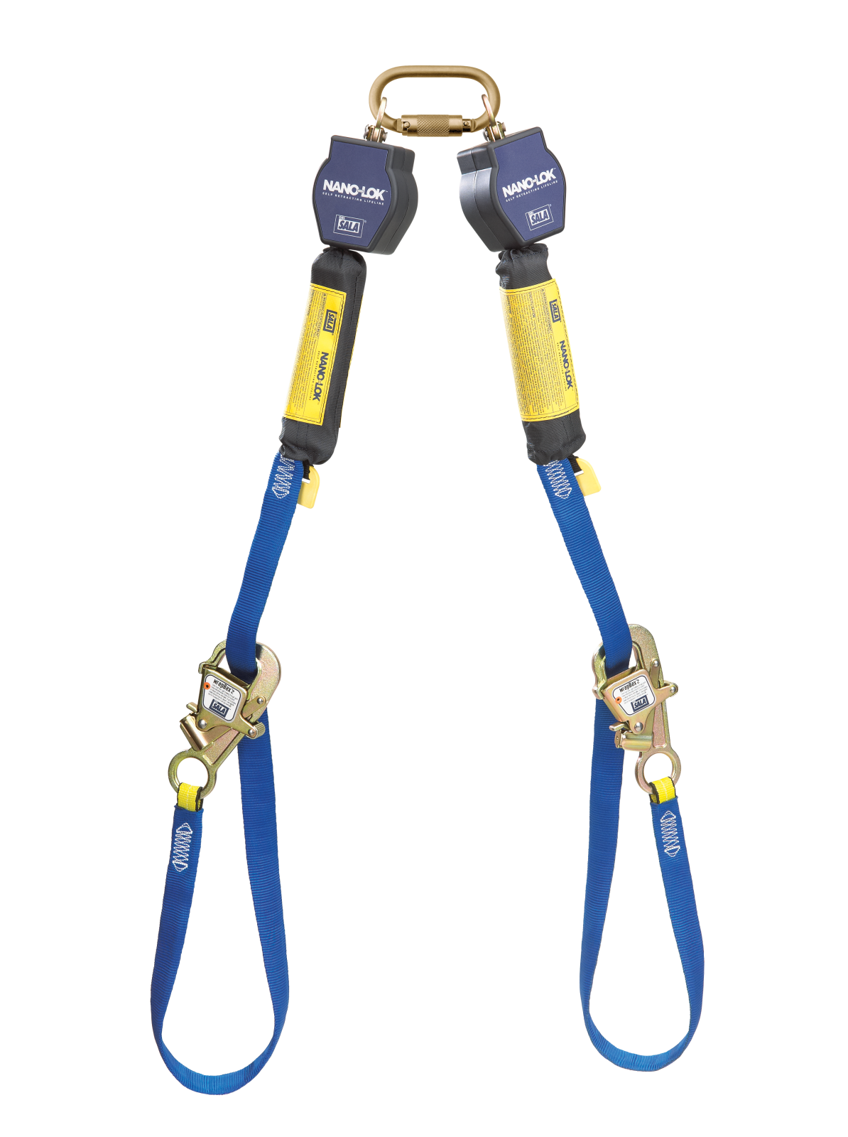 3M DBI-SALA Nano-Lok Tie-Back Twin-Leg Personal Self-Retracting Lifeline - Web - 9 ft - 3101373