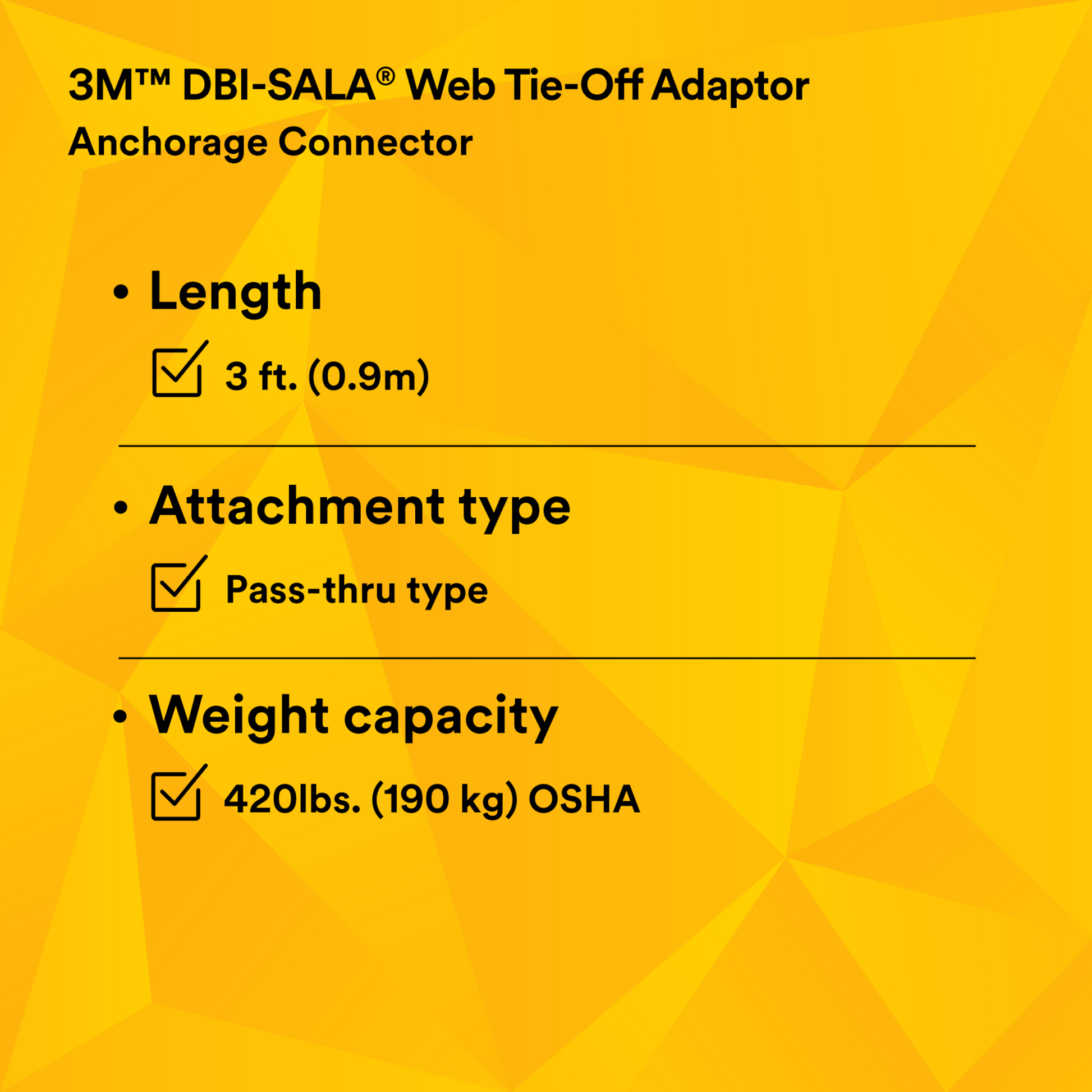 3M DBI-SALA Web Tie-Off Adaptor - 1003000