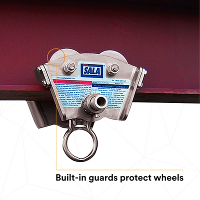 3M DBI-SALA I-Beam Trolley Anchor - Stainless Steel - Fits 3 - 8 in Wide - 11/16 in Thick - 2103147