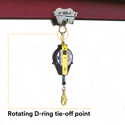 3M DBI-SALA I-Beam Trolley Anchor - Stainless Steel - Fits 3 - 8 in Wide - 11/16 in Thick - 2103147