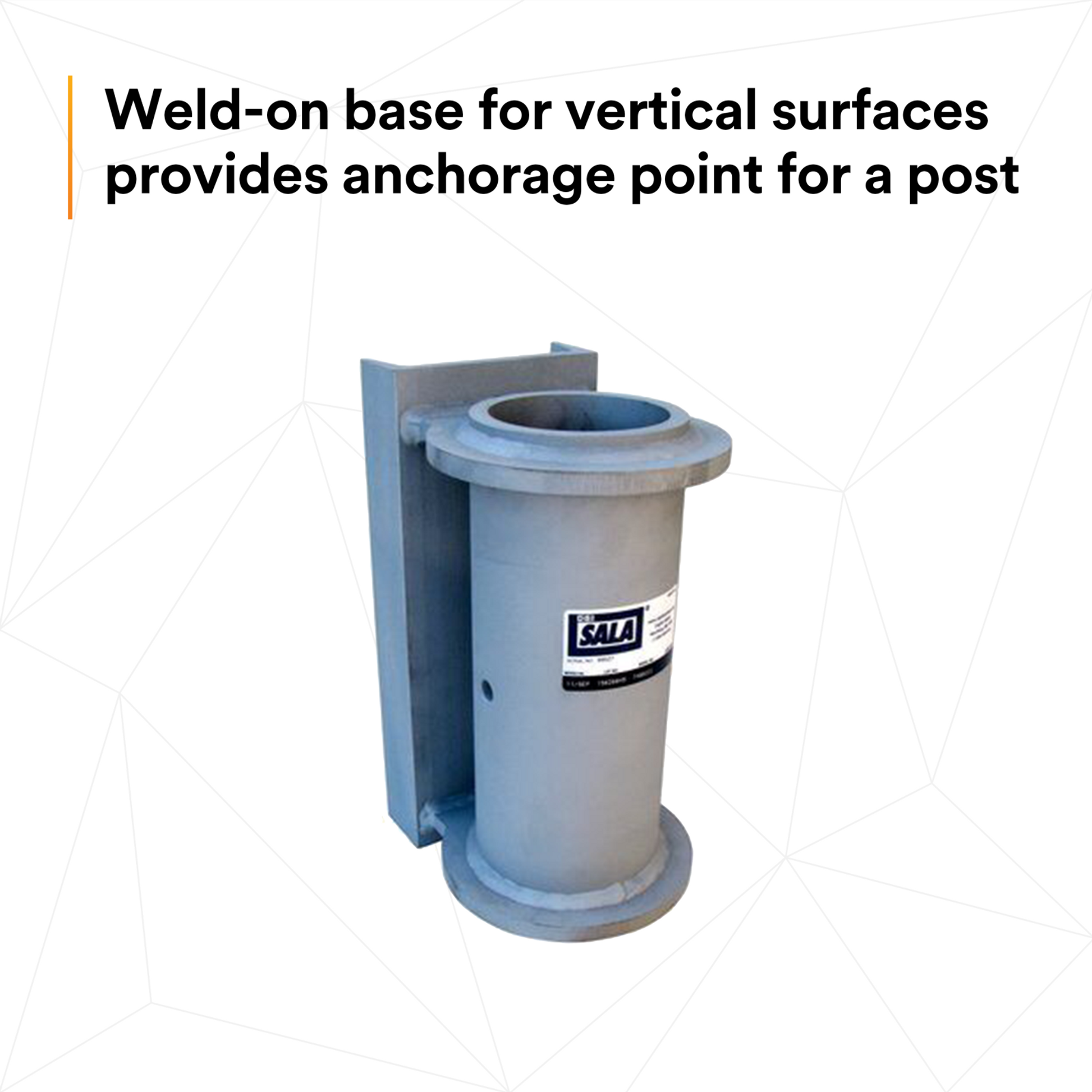 3M DBI-SALA SecuraSpan Fasten - in - Place HLL Weld - on Vertical Base - 7400222