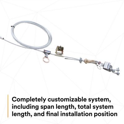 3M DBI-SALA Permanent Multi-Span Horizontal Lifeline System - Galvanized Cable - 120 ft. - 7603120