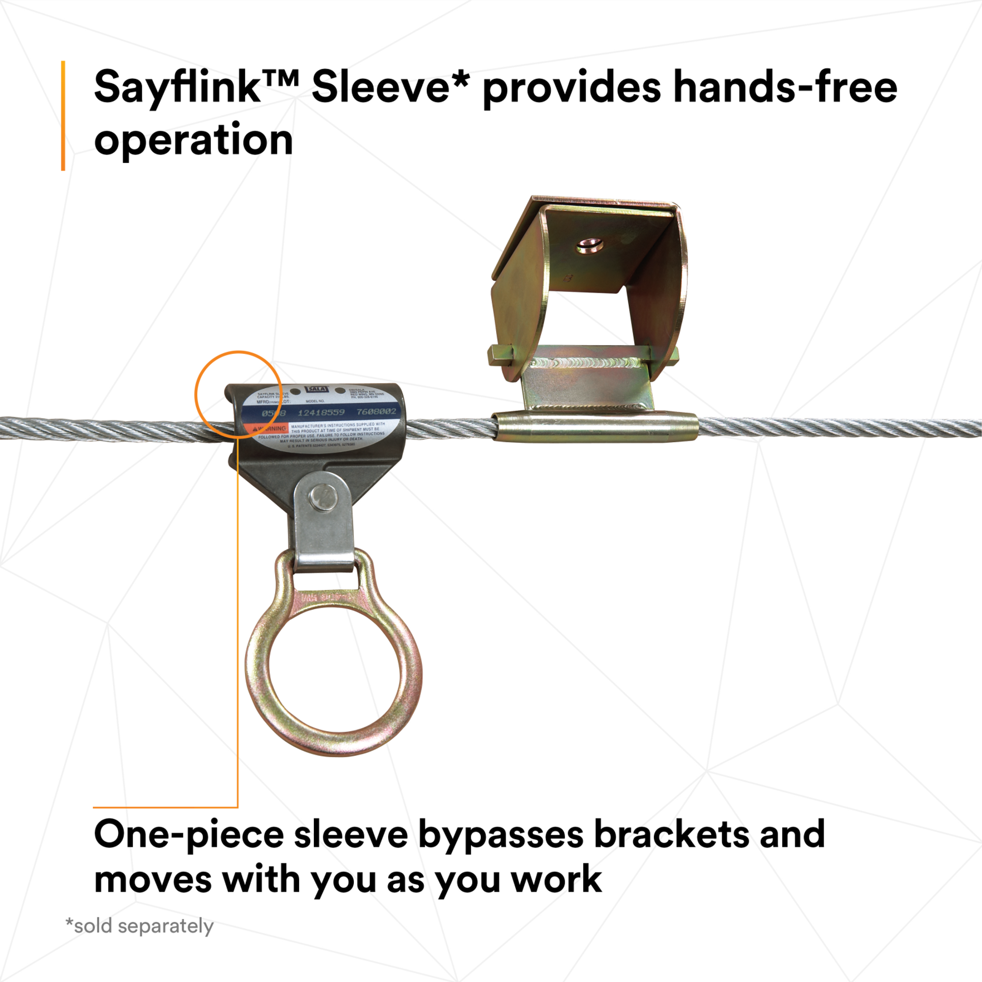 3M DBI-SALA Permanent Multi-Span Horizontal Lifeline System - Galvanized Cable - 120 ft. - 7603120