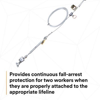 3M DBI-SALA Permanent Multi-Span Horizontal Lifeline System - Galvanized Cable - 120 ft. - 7603120
