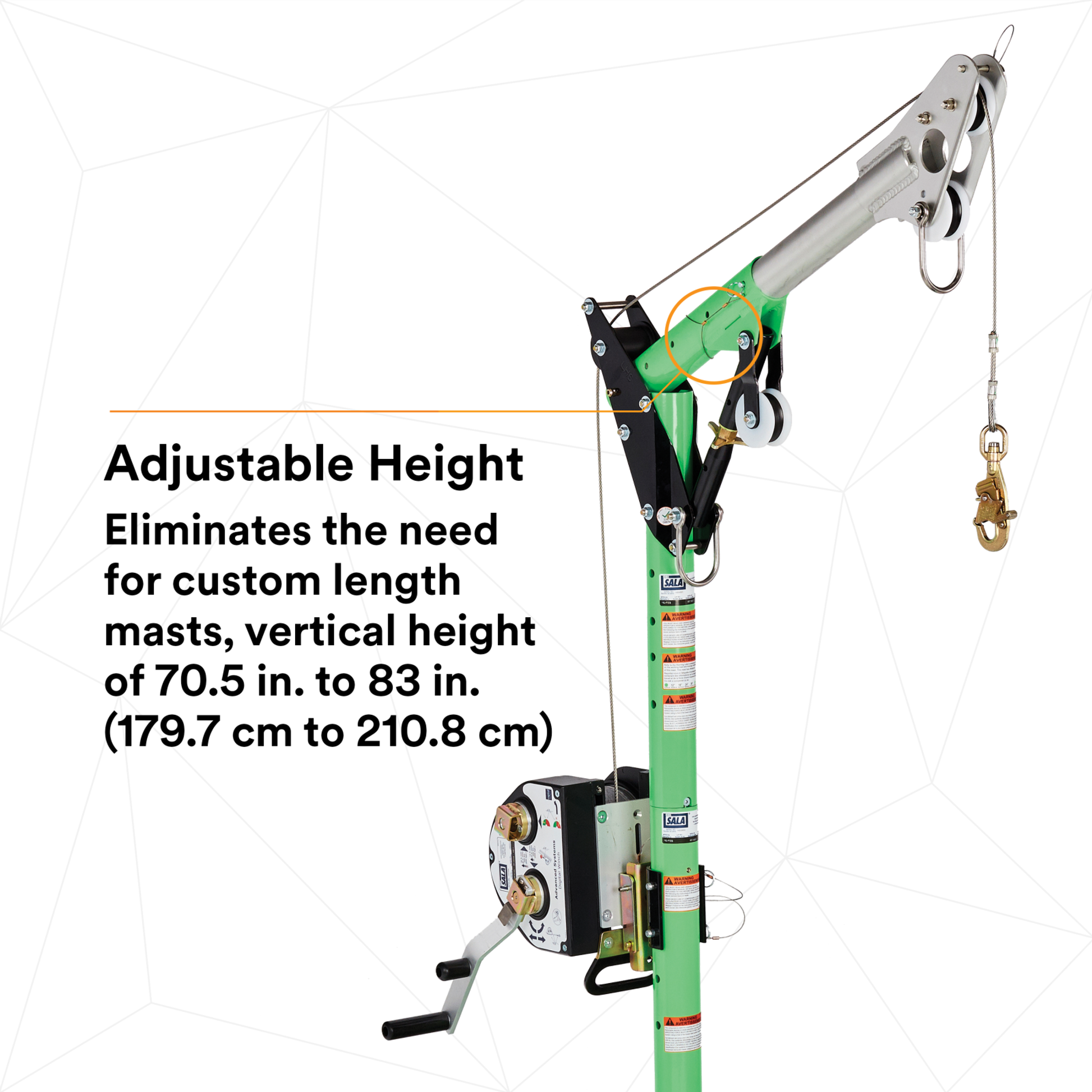 3M DBI-SALA Confined Space 5-Piece Davit Hoist System - 8518000