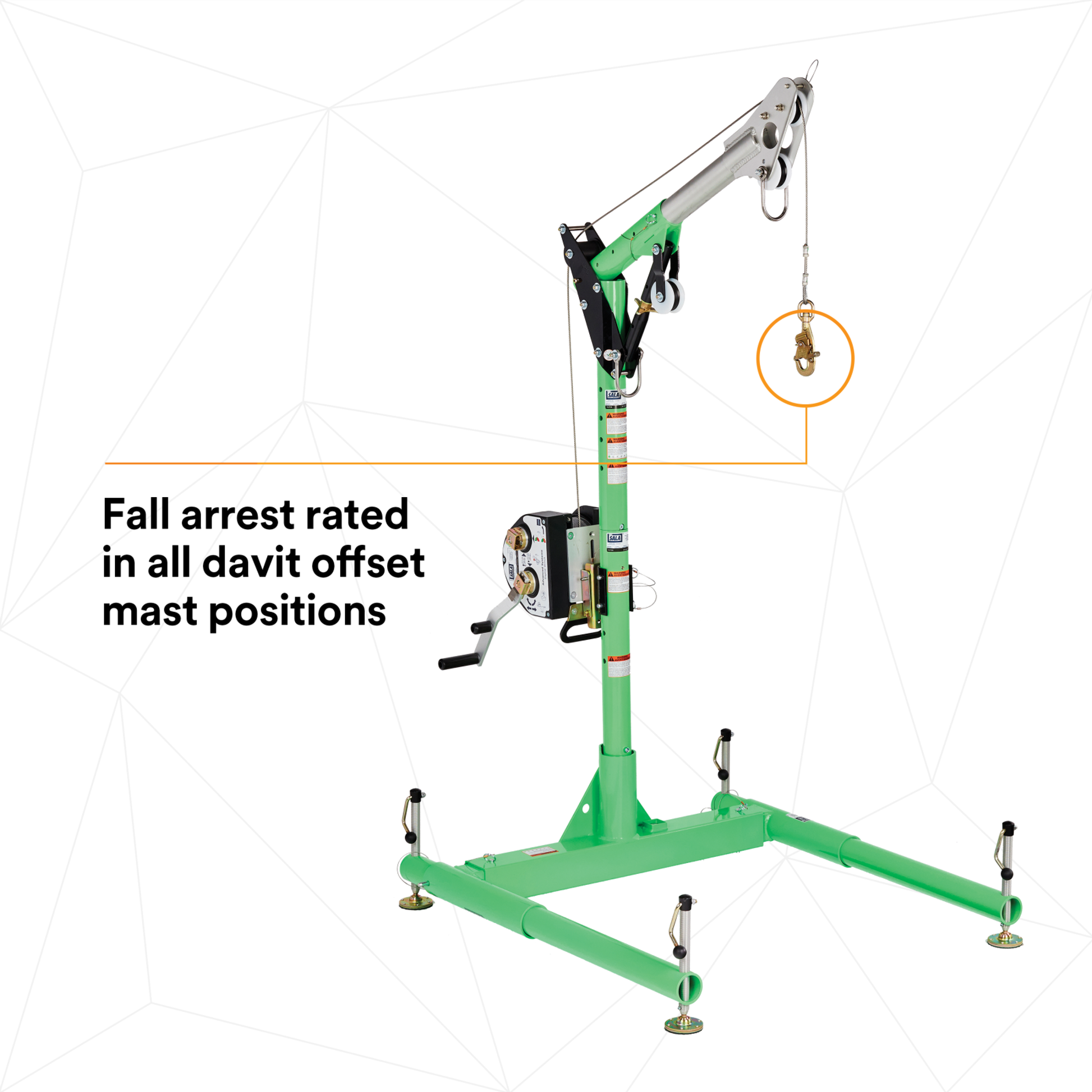 3M DBI-SALA Confined Space 5-Piece Davit Hoist System - 8518000