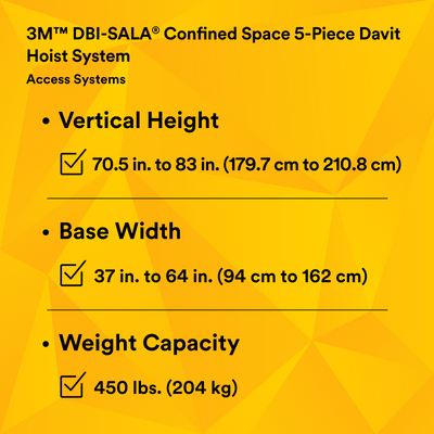 3M DBI-SALA Confined Space 5-Piece Davit Hoist System - 8518000