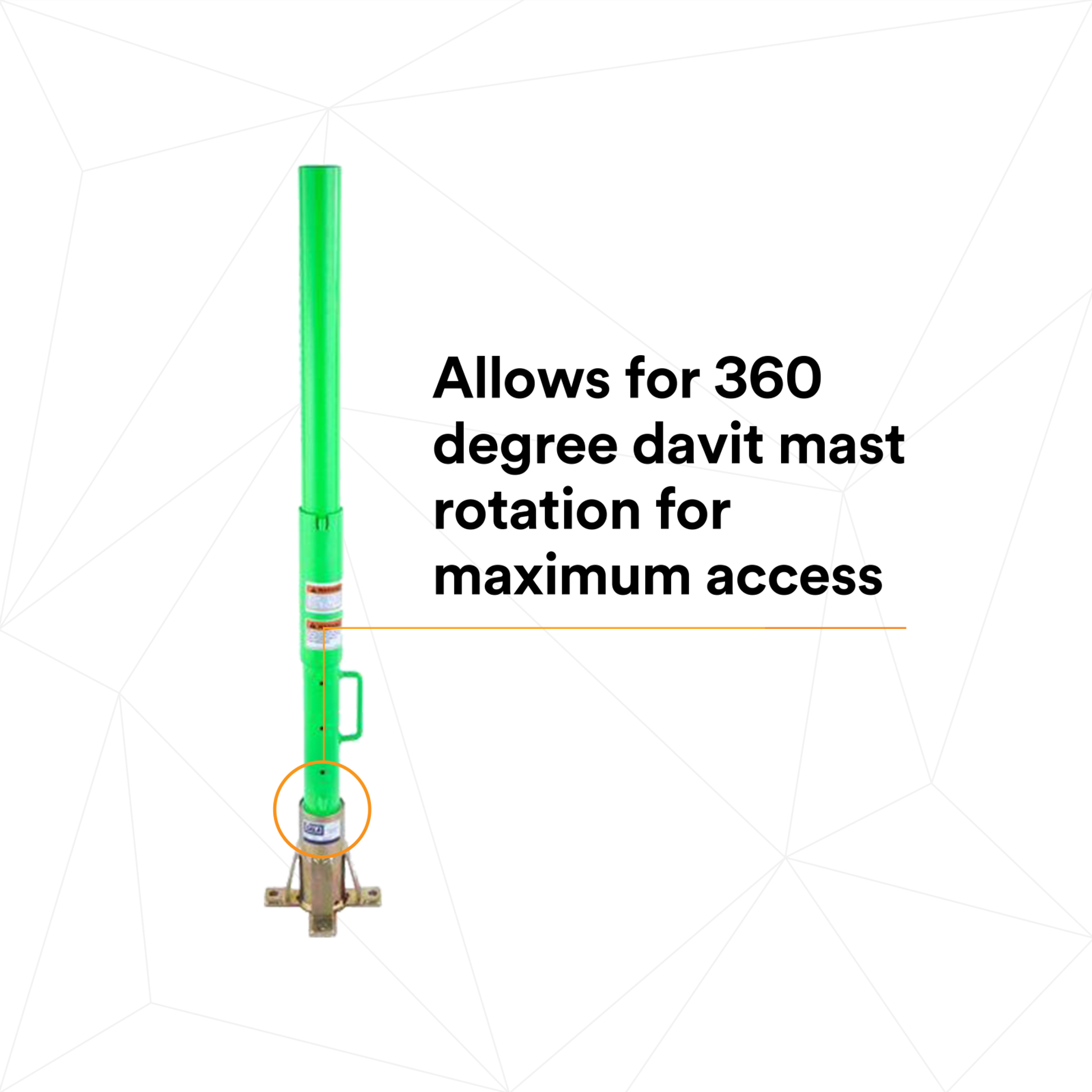 3M DBI-SALA Confined Space Floor Mount Sleeve Davit Base - 8516190