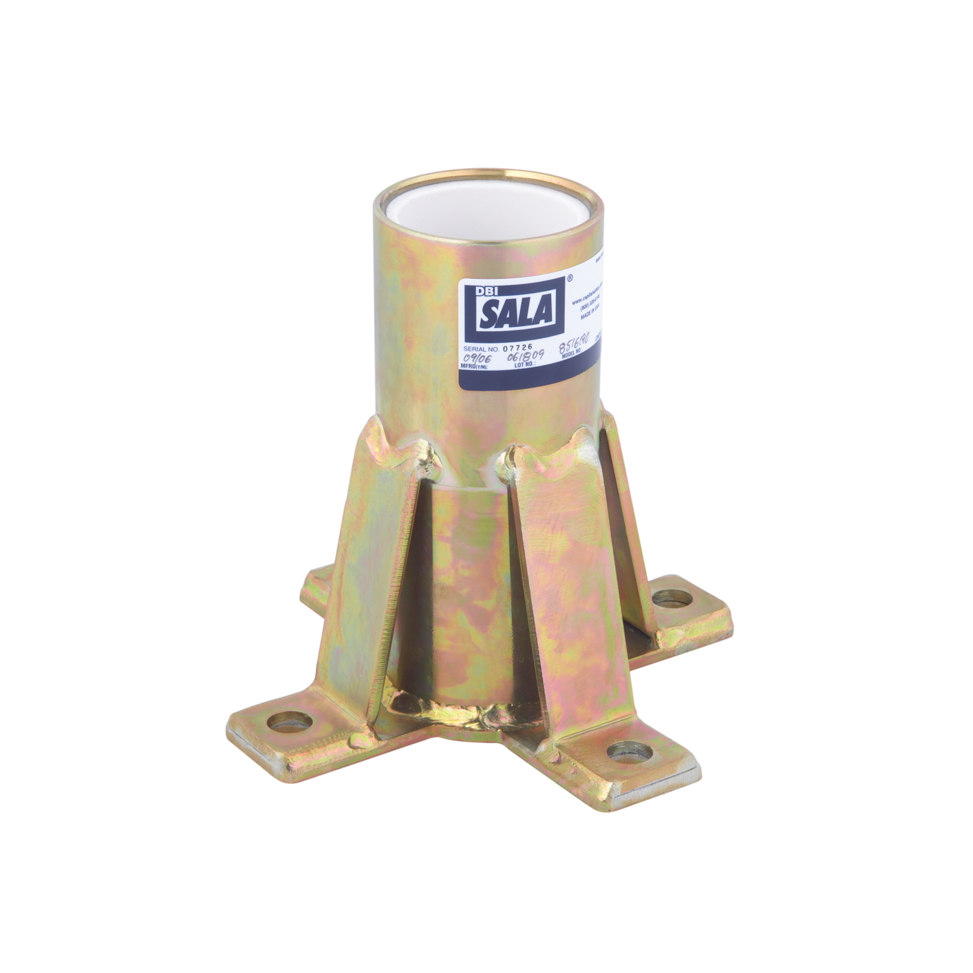 3M DBI-SALA Confined Space Floor Mount Sleeve Davit Base - 8516190