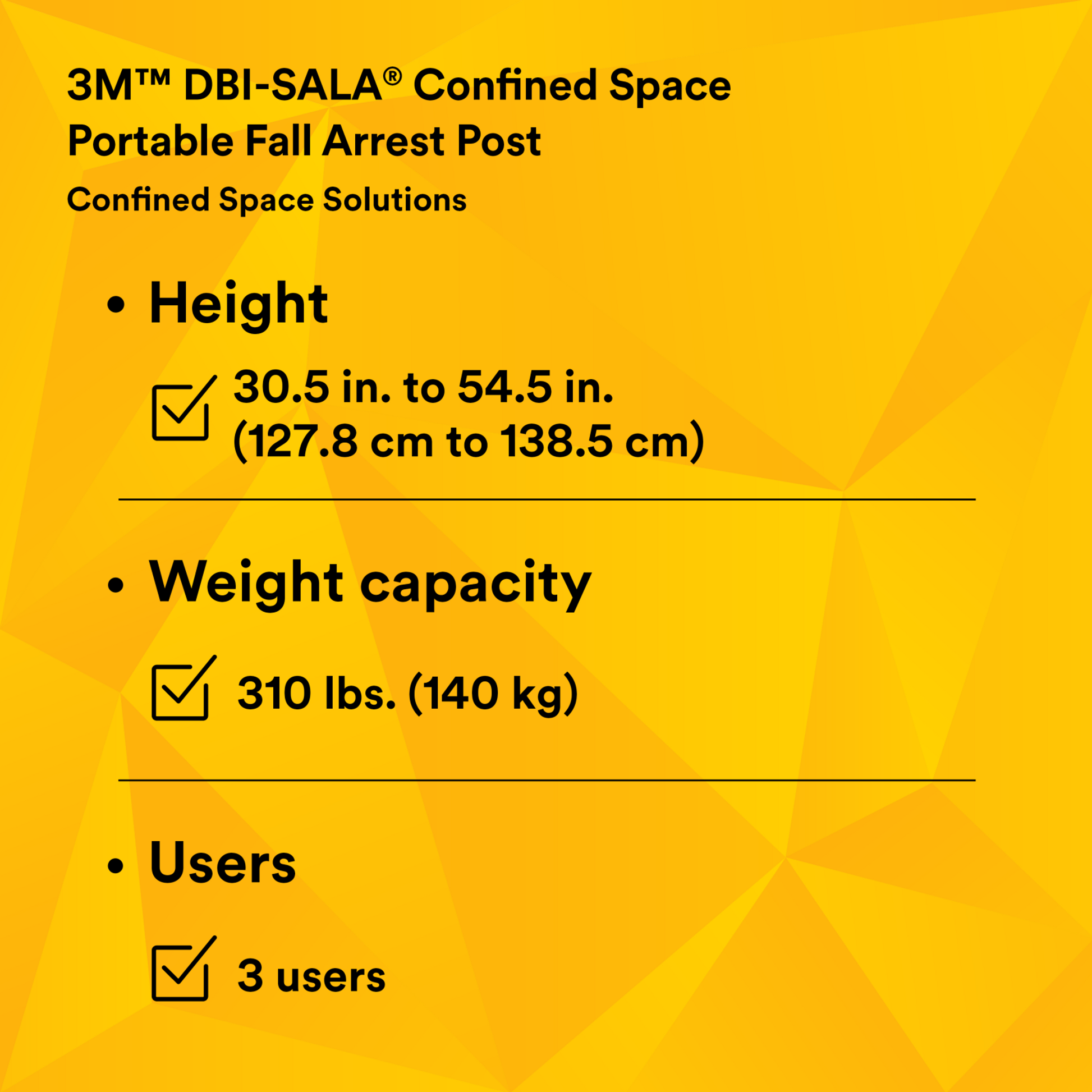 3M DBI-SALA Confined Space Portable Fall Arrest Post - 8516691