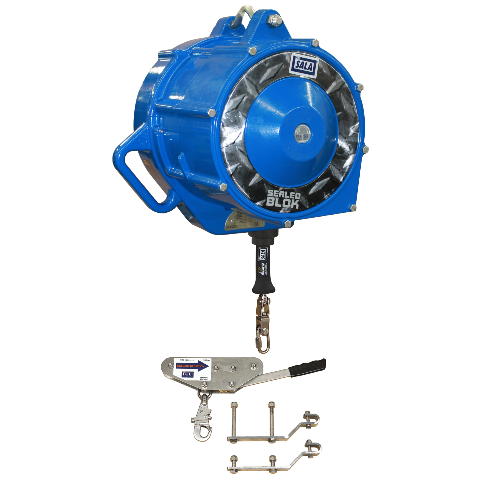 3M DBI-SALA Rollgliss Sloped High Speed Automatic Descender with Hardware Kit - Galvanized Steel Cable/Hook - 200 ft - 3303015