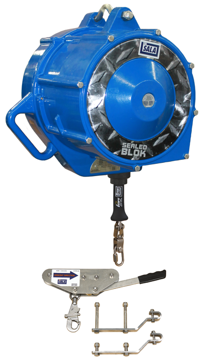 3M DBI-SALA Rollgliss Sloped High Speed Automatic Descender with Hardware Kit - Galvanized Steel Cable/Hook - 200 ft - 3303015