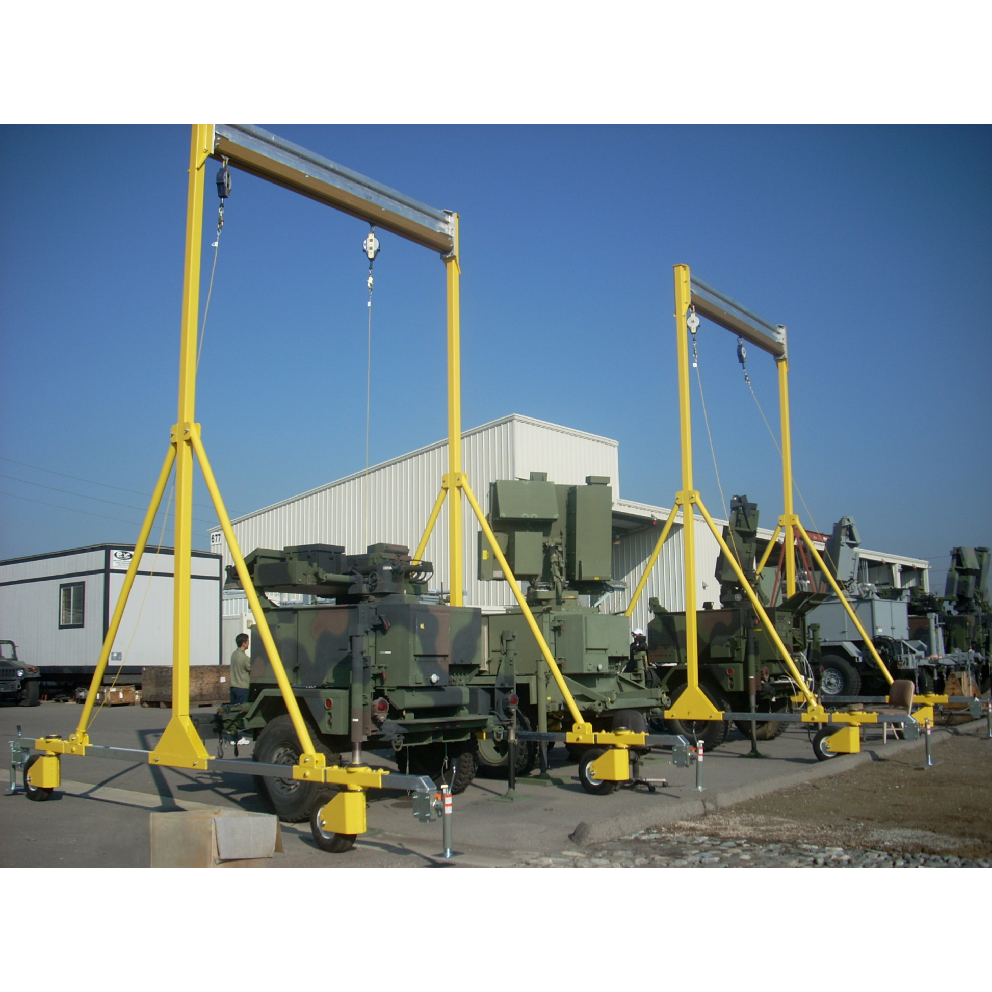 3M DBI-SALA Flexiguard A-Frame Rail Adjustable Height Anchor System - 2 User - Yellow - 16 - 22.5 ft Height - 30 ft Width - 8517781